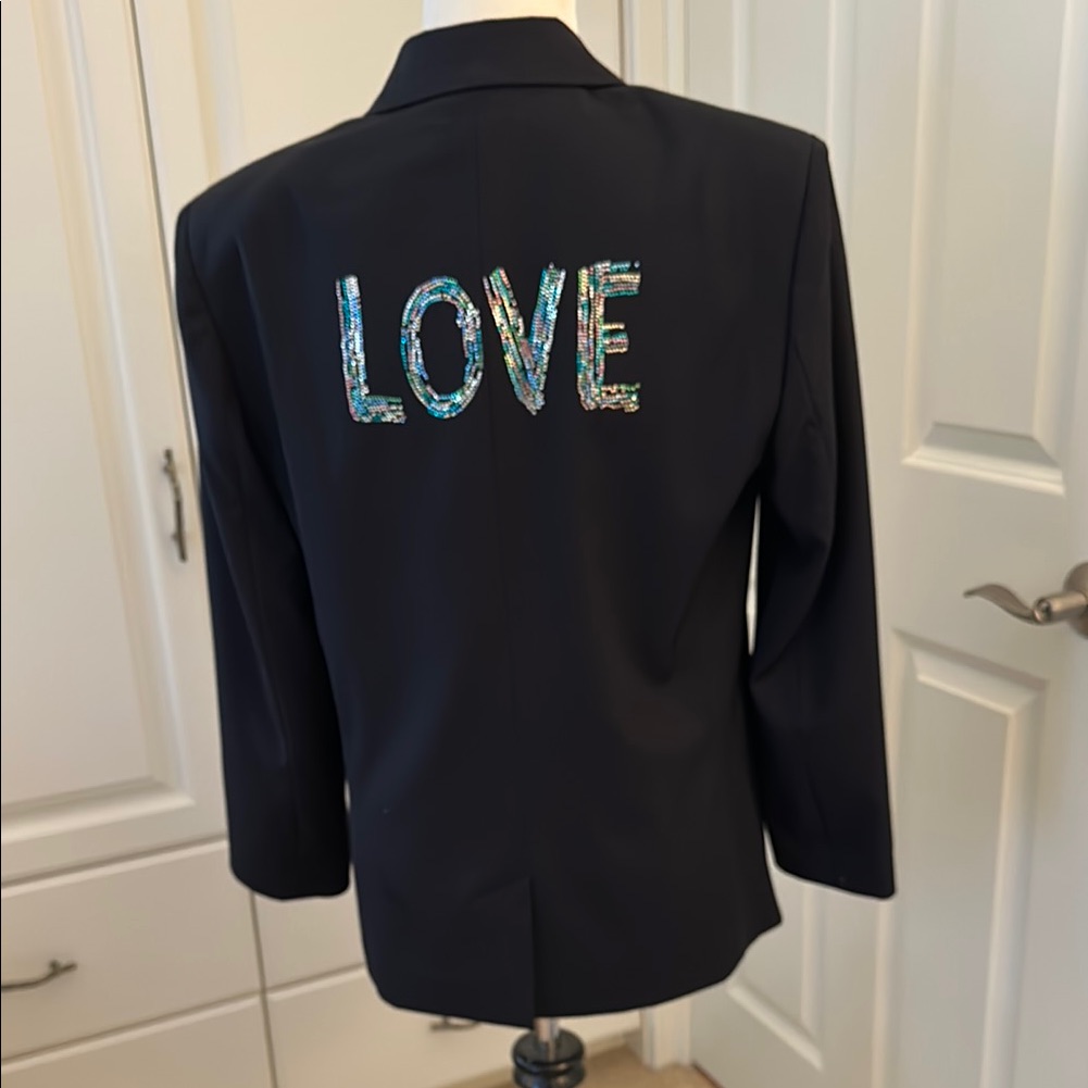 Zadig & Voltaire Black Blazer With Sequin "Love" Detail